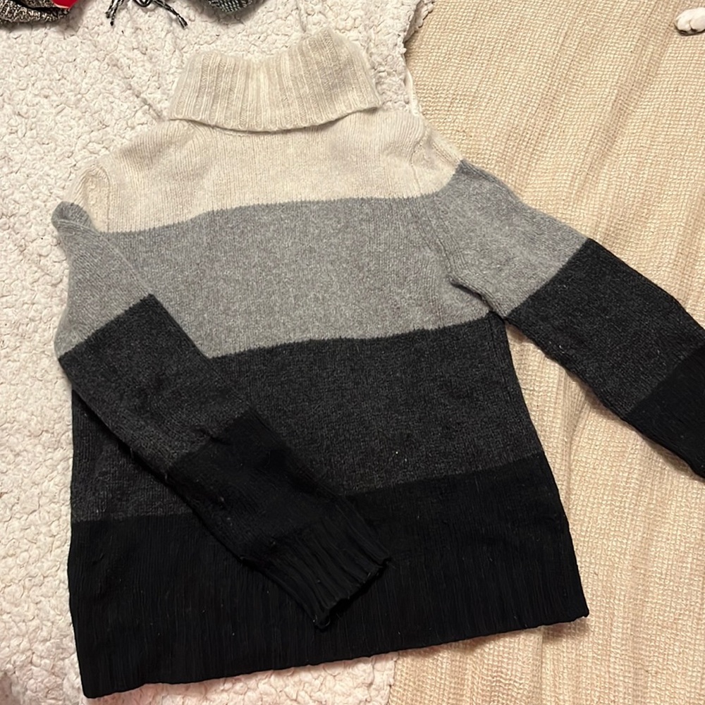 The Limited Wool Turtleneck Block-Colored Sweater